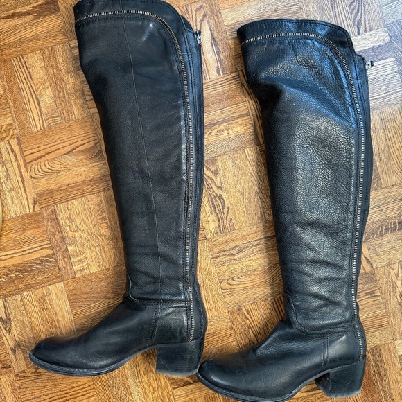 Leather knee high boots - Picture 1 of 3